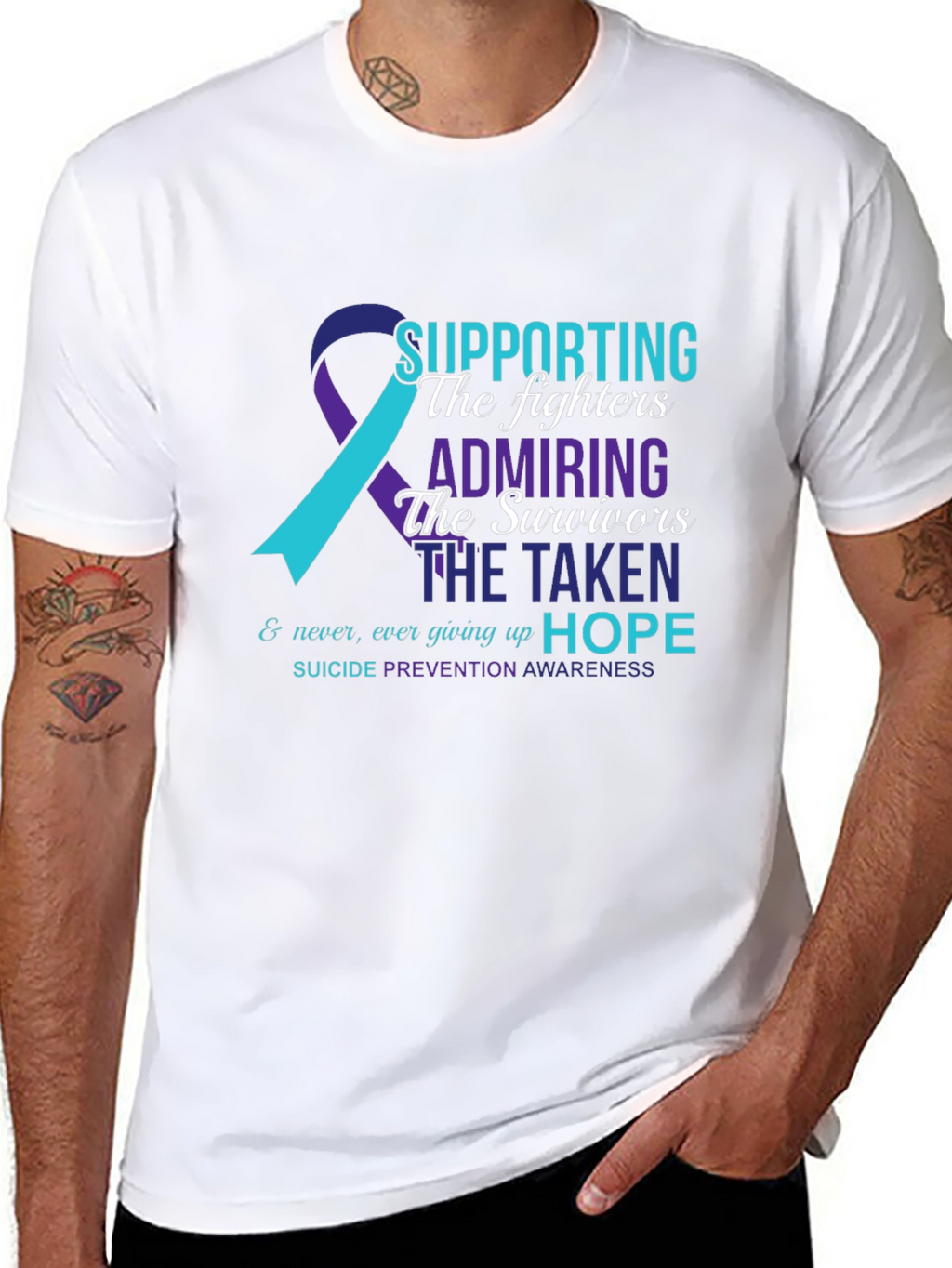 Suicide Prevention Awareness T-Shirt - Supporting The Fighters