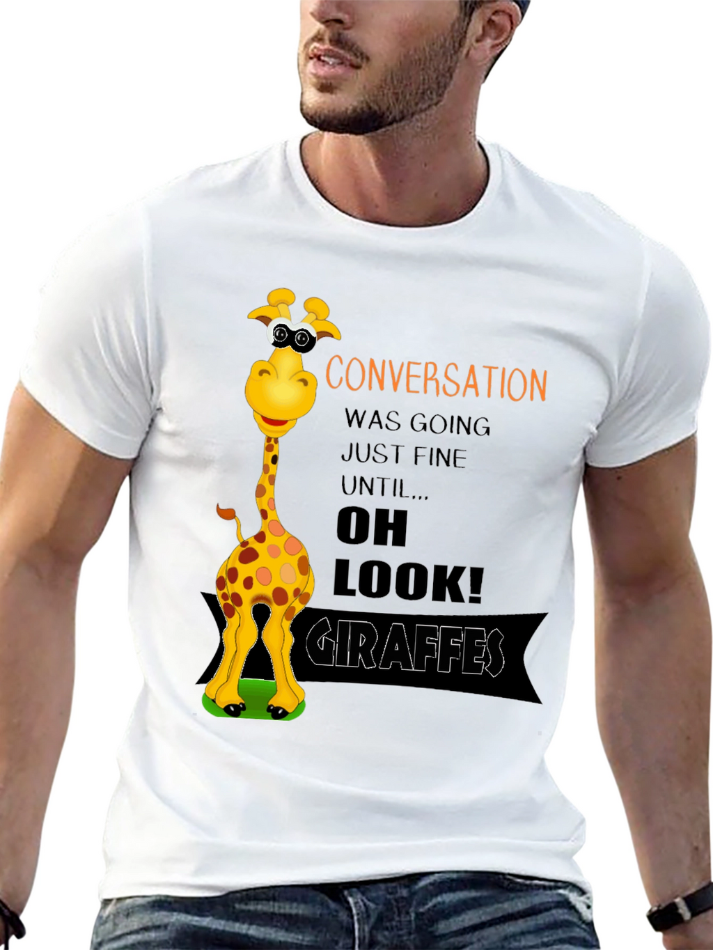 Funny Giraffe Graphic T-Shirt - Conversation Starter