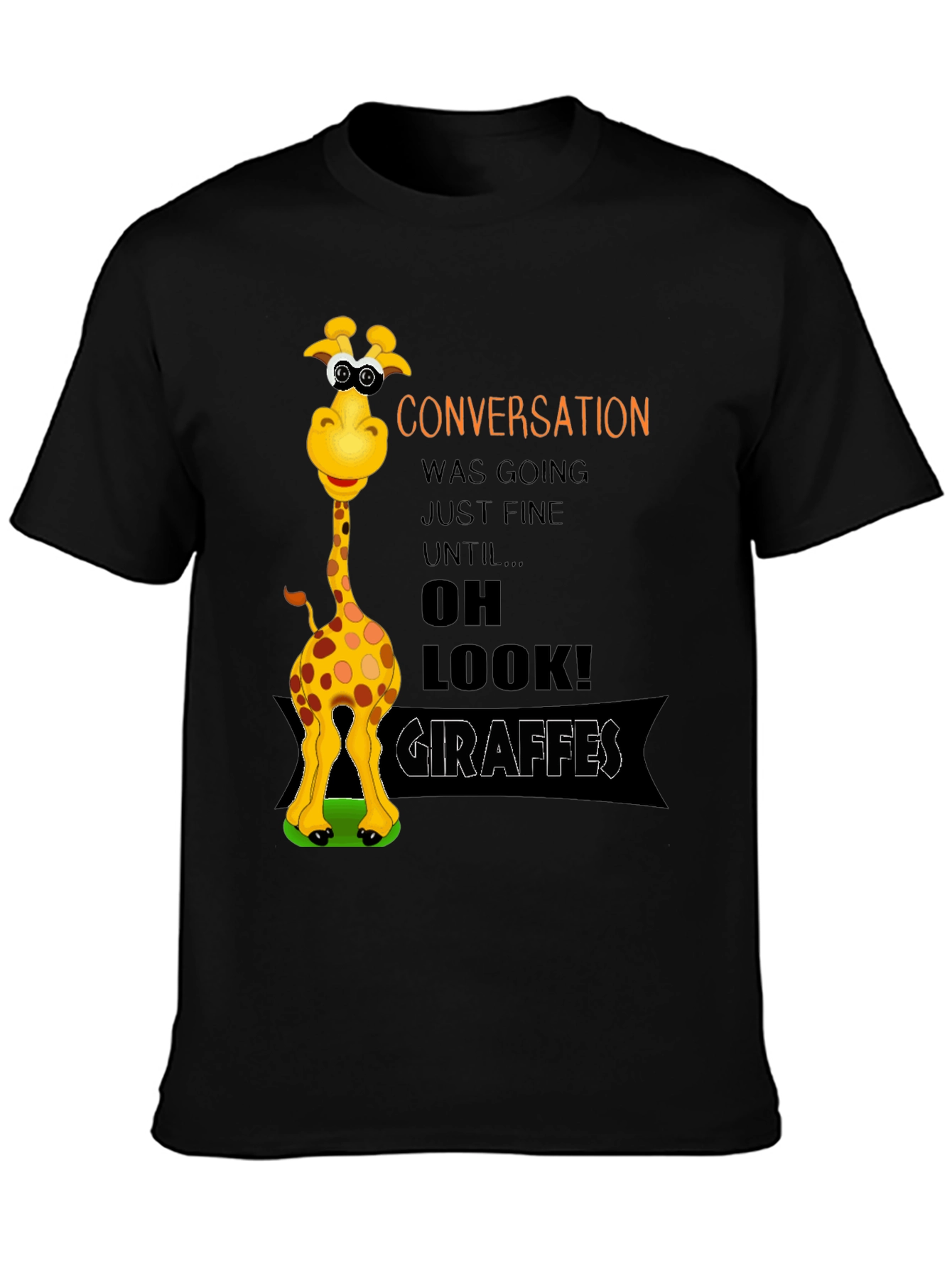 Funny Giraffe Graphic T-Shirt - Conversation Starter