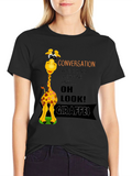 Funny Giraffe Graphic T-Shirt - Conversation Starter