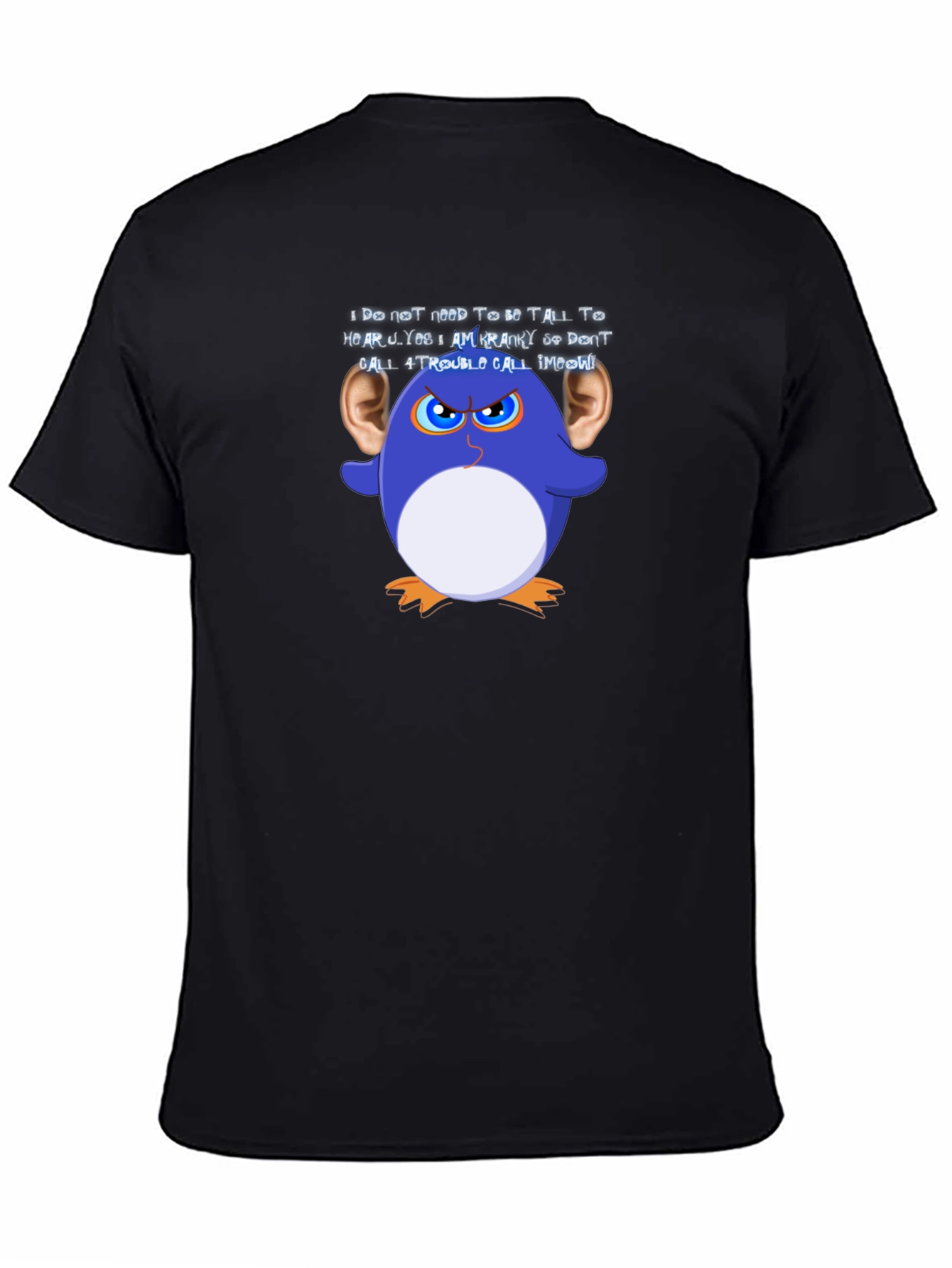 Funny Graphic T-Shirt: Cranky Cartoon Penguin