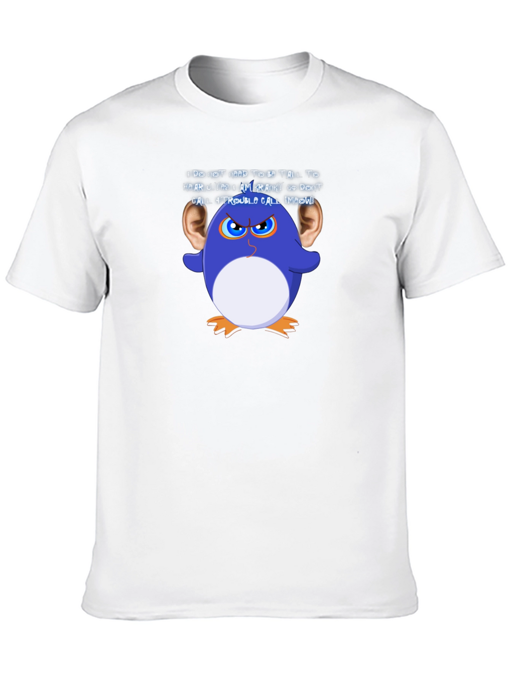 Funny Graphic T-Shirt: Cranky Cartoon Penguin