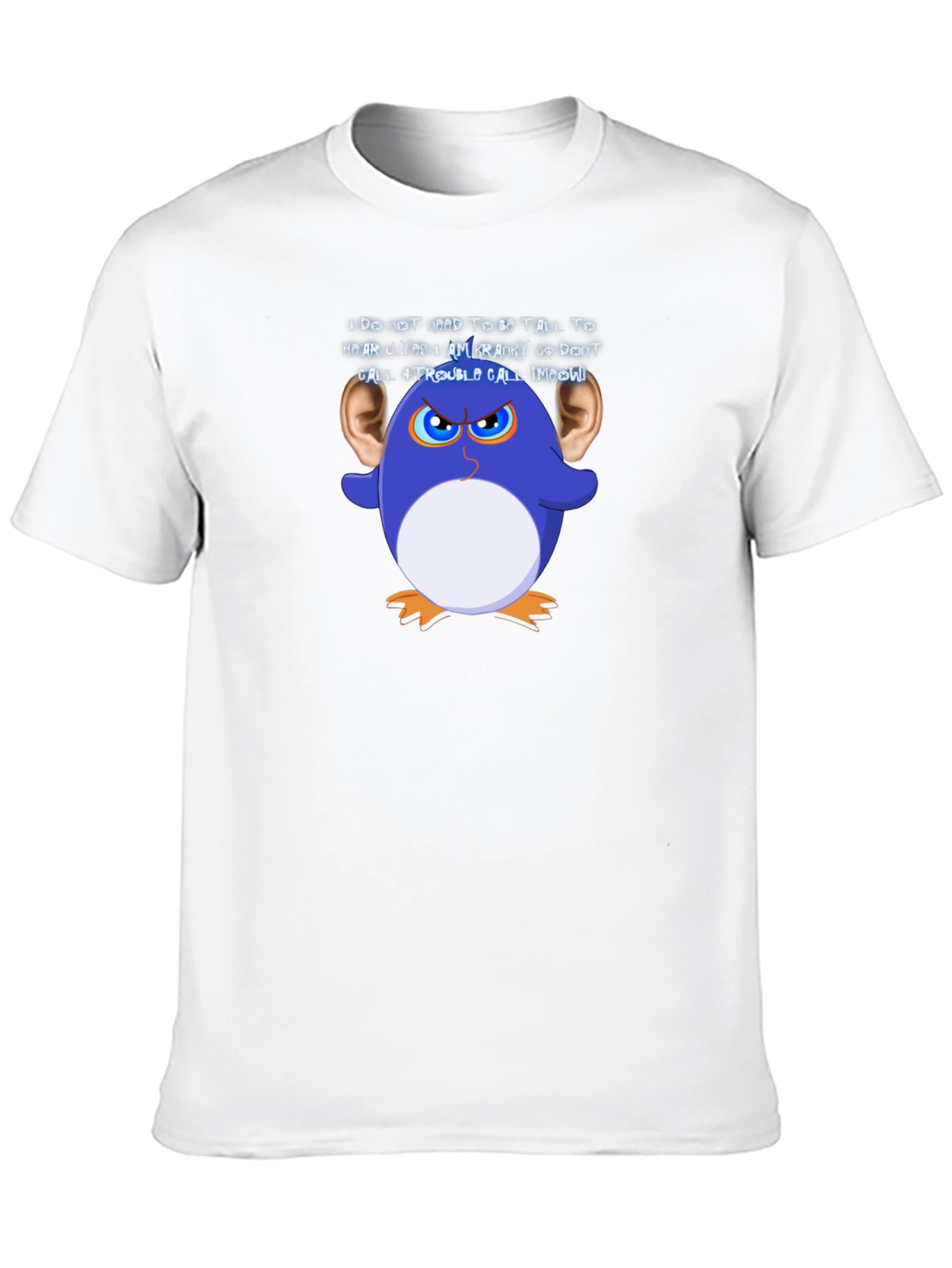 Funny Graphic T-Shirt: Cranky Cartoon Penguin