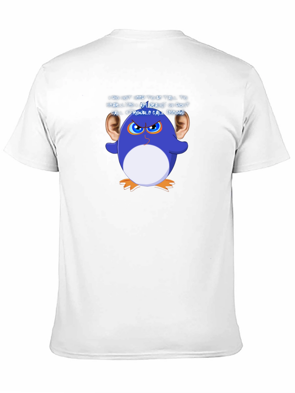 Funny Graphic T-Shirt: Cranky Cartoon Penguin