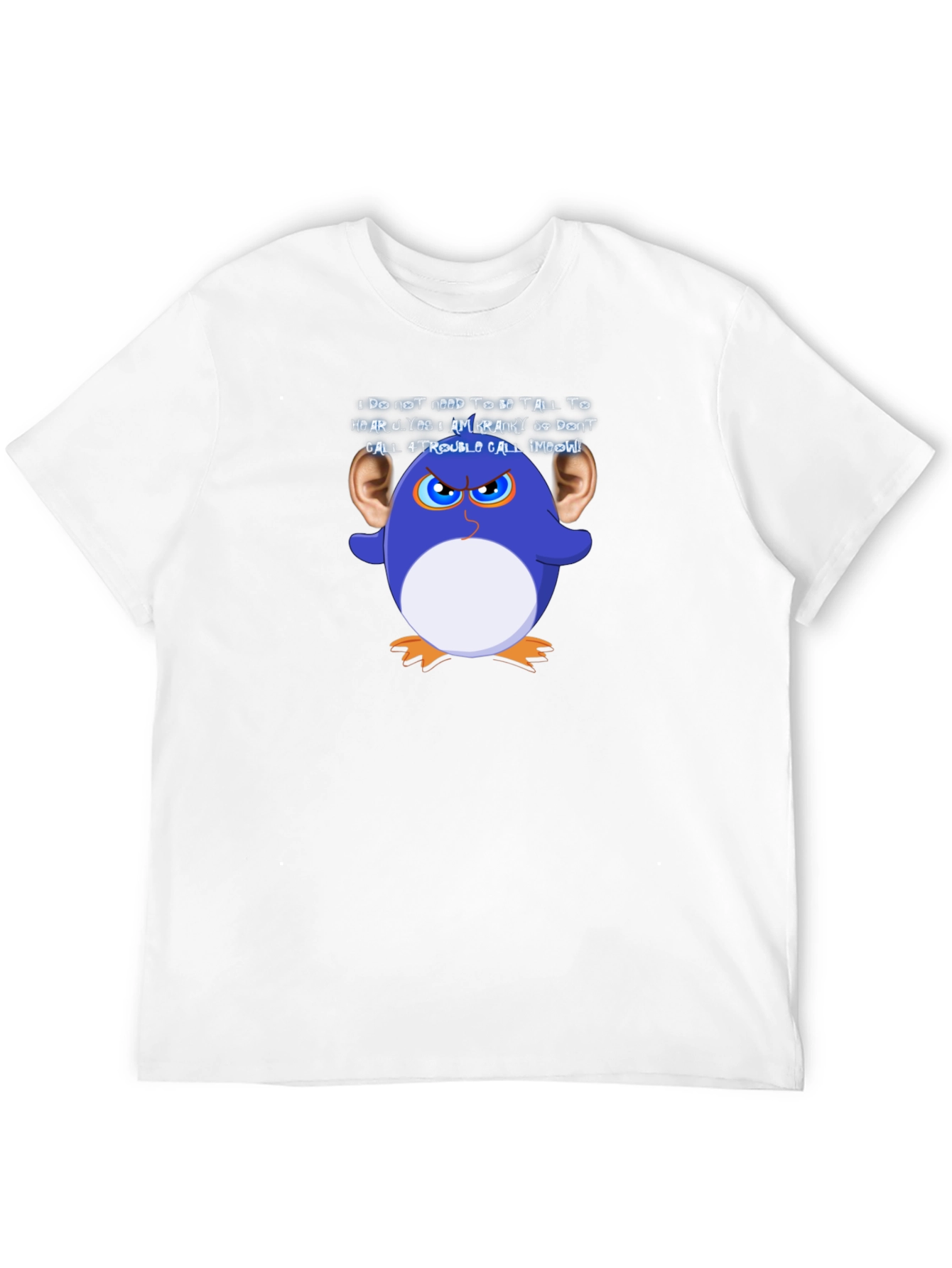 Funny Graphic T-Shirt: Cranky Cartoon Penguin
