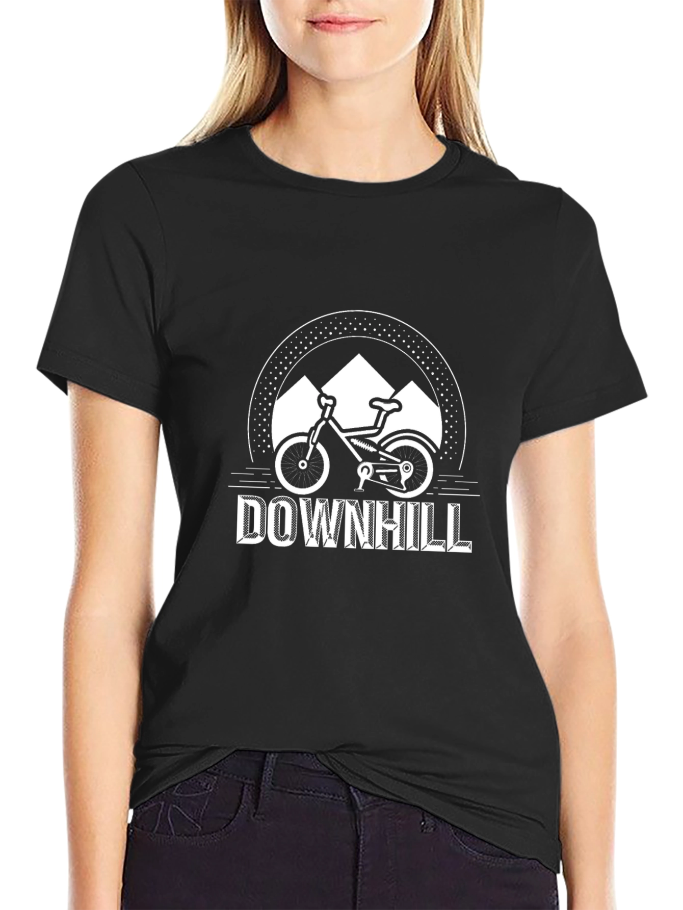 Downhill Mountain Biking T-Shirt - Black
