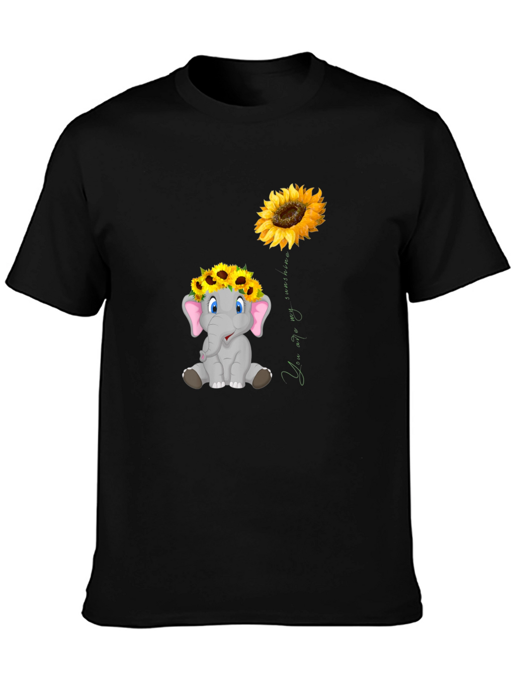 Elephant Sunflower Graphic Tee - Unisex