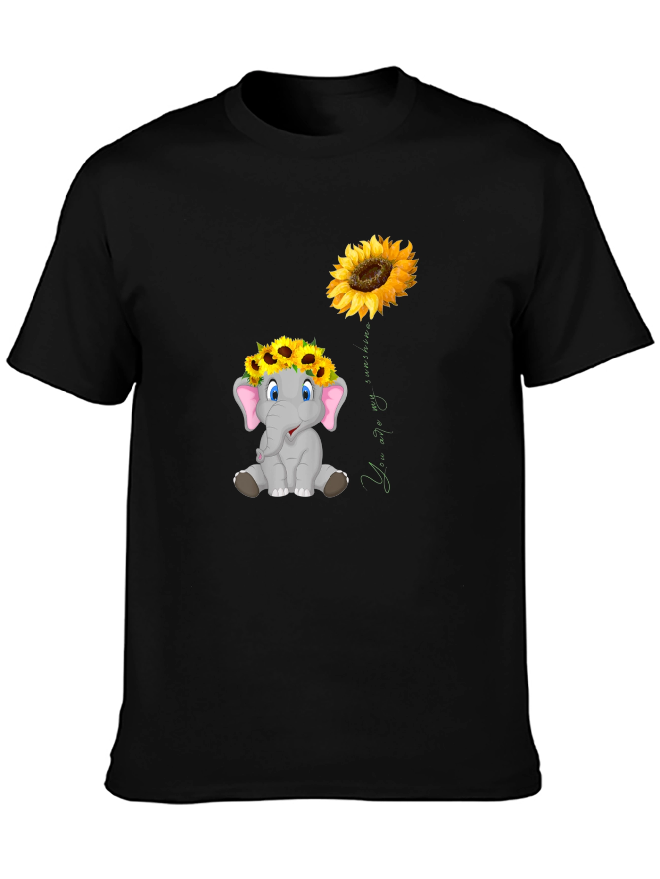 Elephant Sunflower Graphic Tee - Unisex
