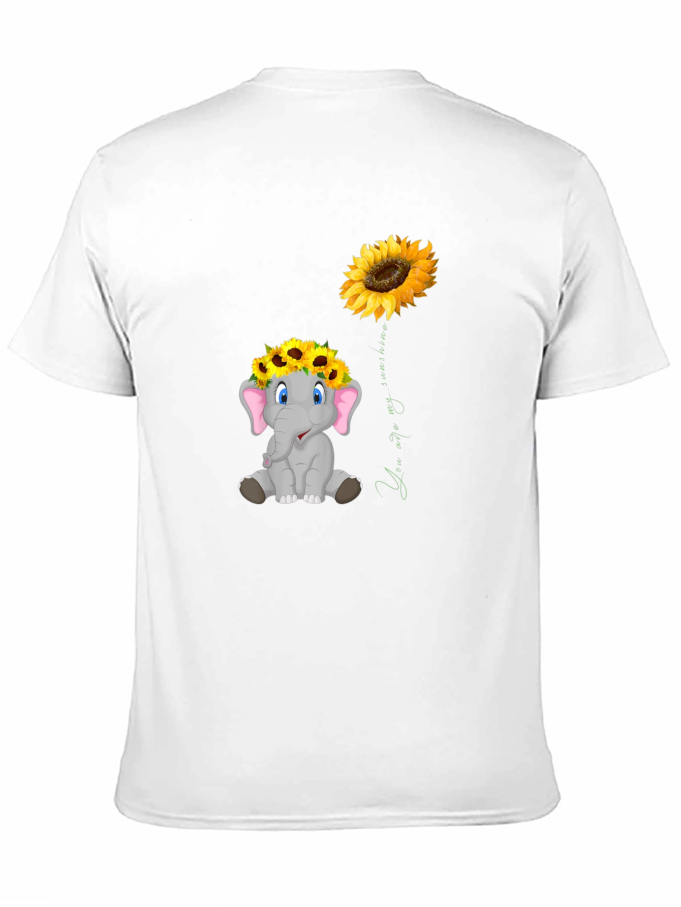 Elephant Sunflower Graphic Tee - Unisex