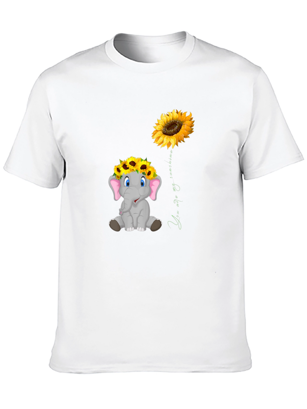 Elephant Sunflower Graphic Tee - Unisex