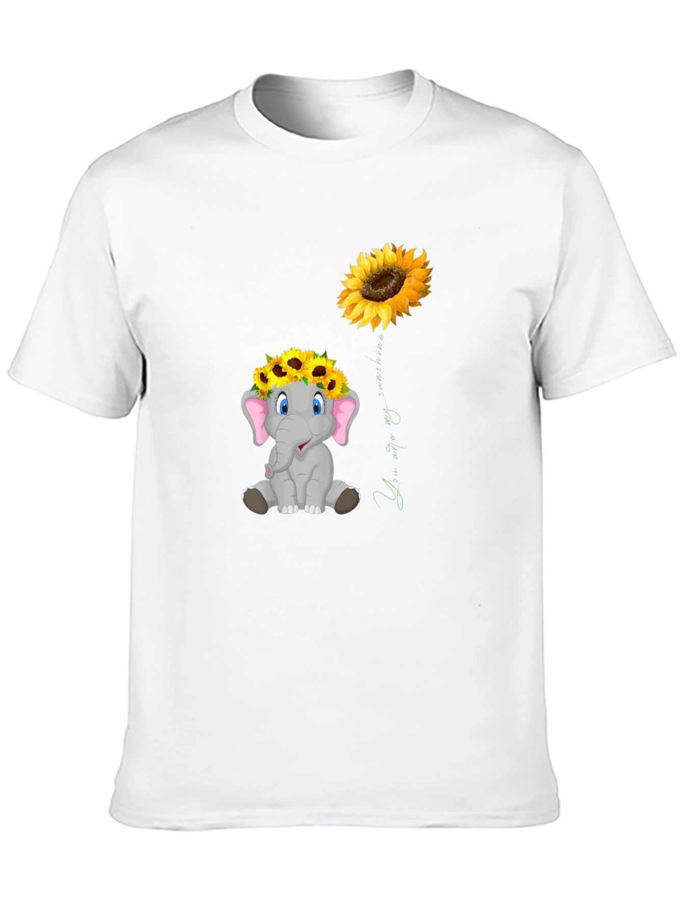 Elephant Sunflower Graphic Tee - Unisex