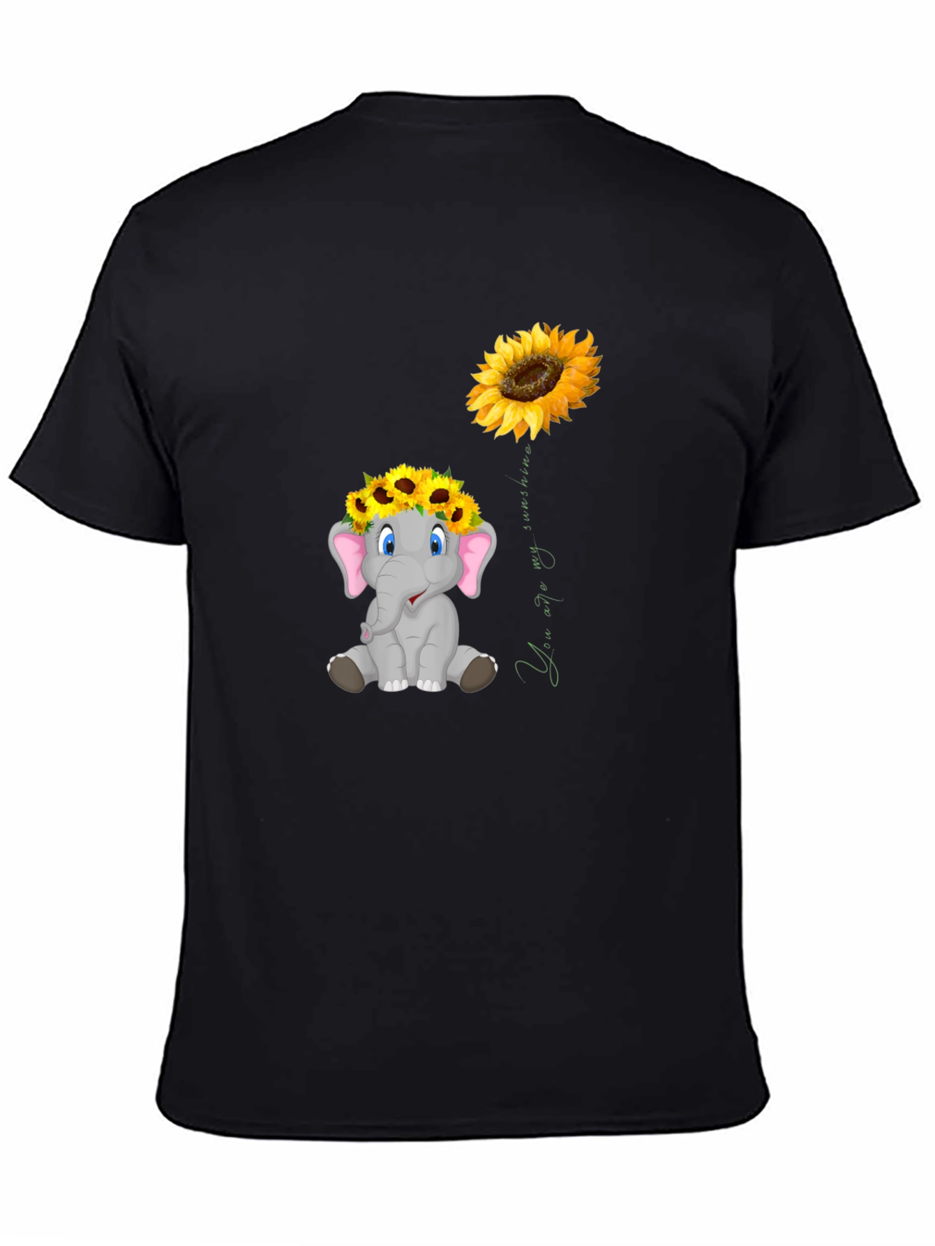 Elephant Sunflower Graphic Tee - Unisex