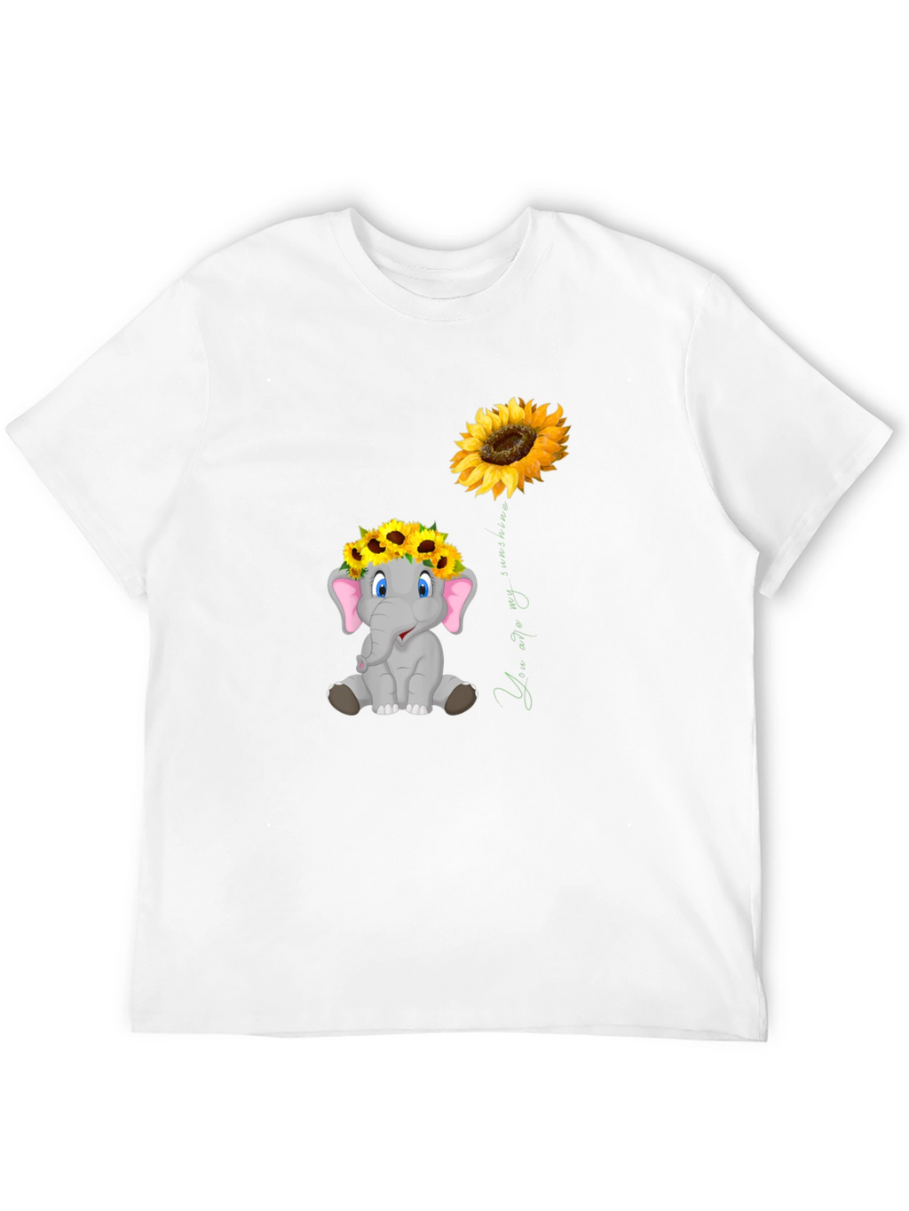 Elephant Sunflower Graphic Tee - Unisex
