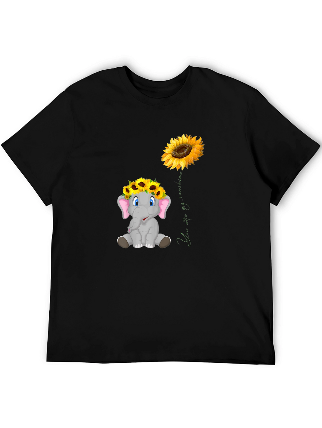 Elephant Sunflower Graphic Tee - Unisex