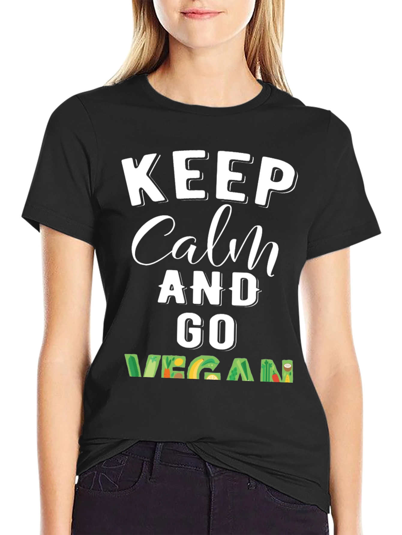 Keep Calm and Go Vegan T-Shirt