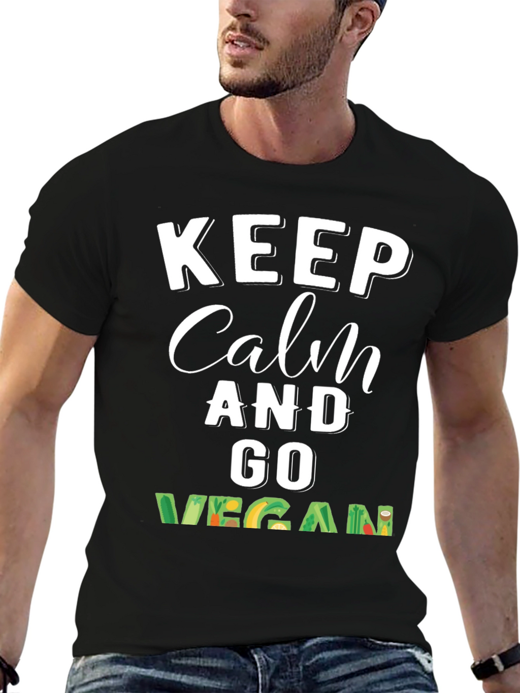 Keep Calm and Go Vegan T-Shirt