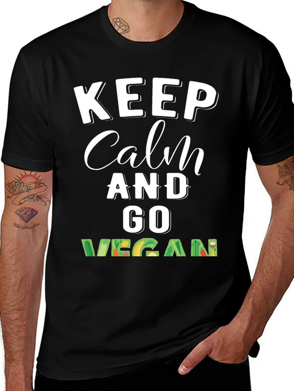 Keep Calm and Go Vegan T-Shirt