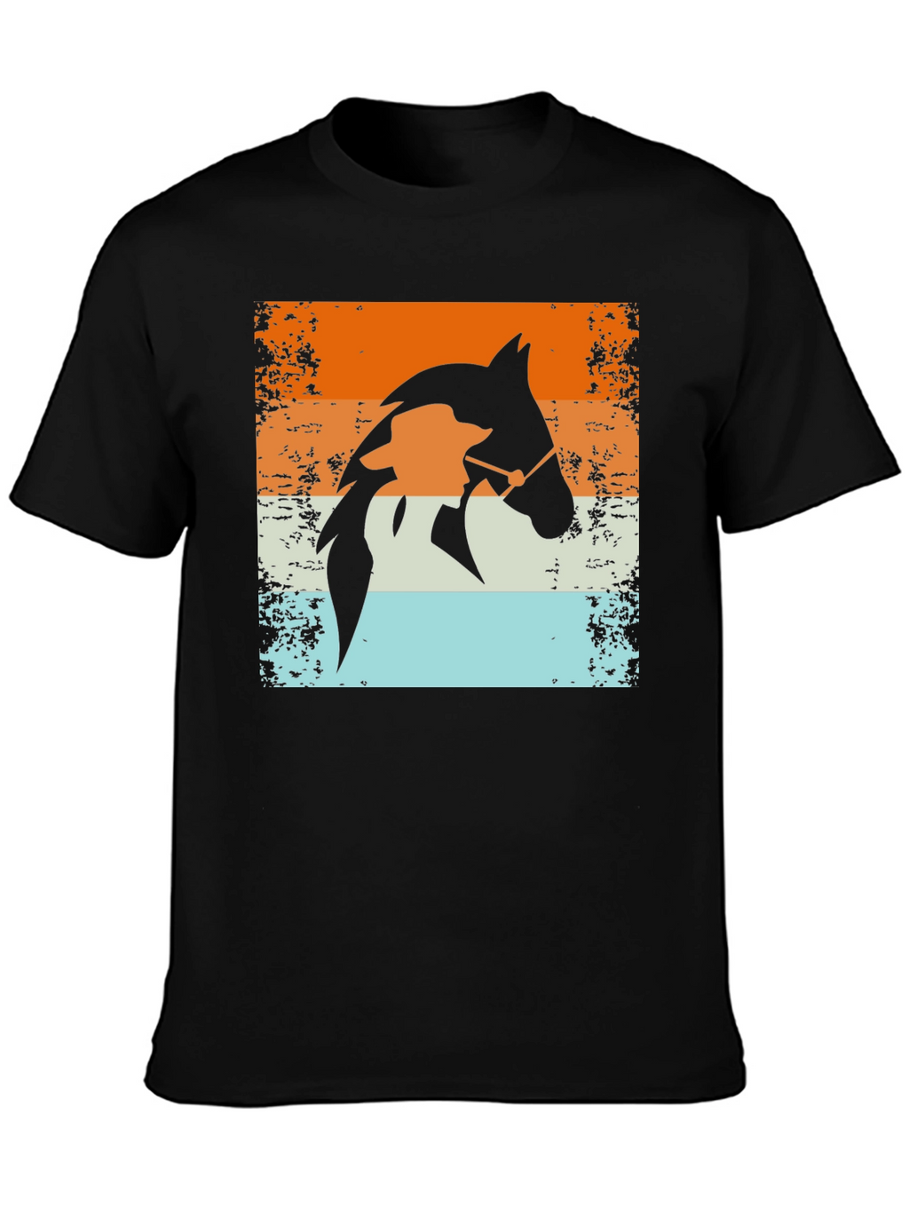 Retro Horse Rider T-Shirt - Equestrian Style