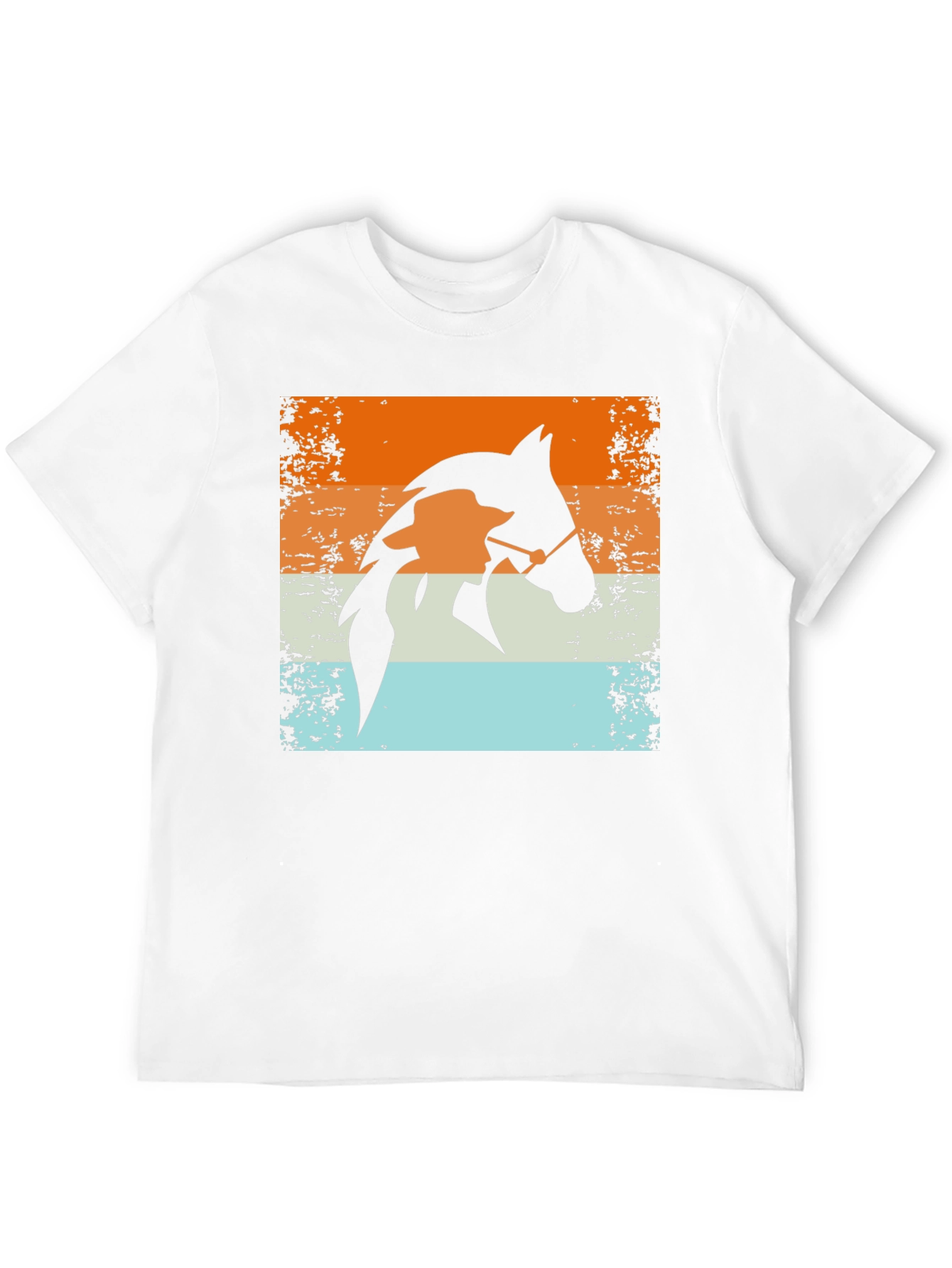 Retro Horse Rider T-Shirt - Equestrian Style