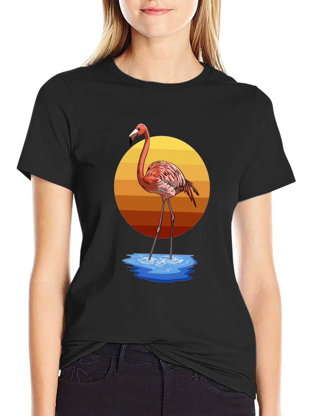 Flamingo Sunset Graphic Tee