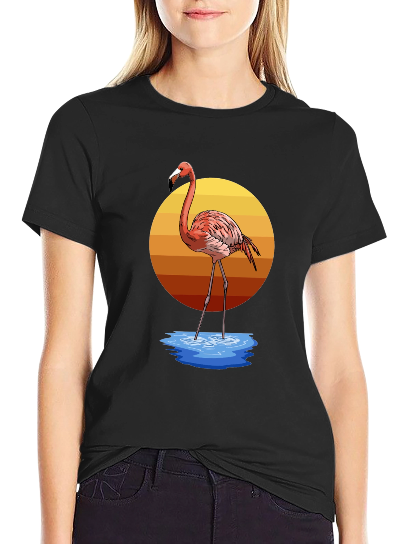 Flamingo Sunset Graphic Tee