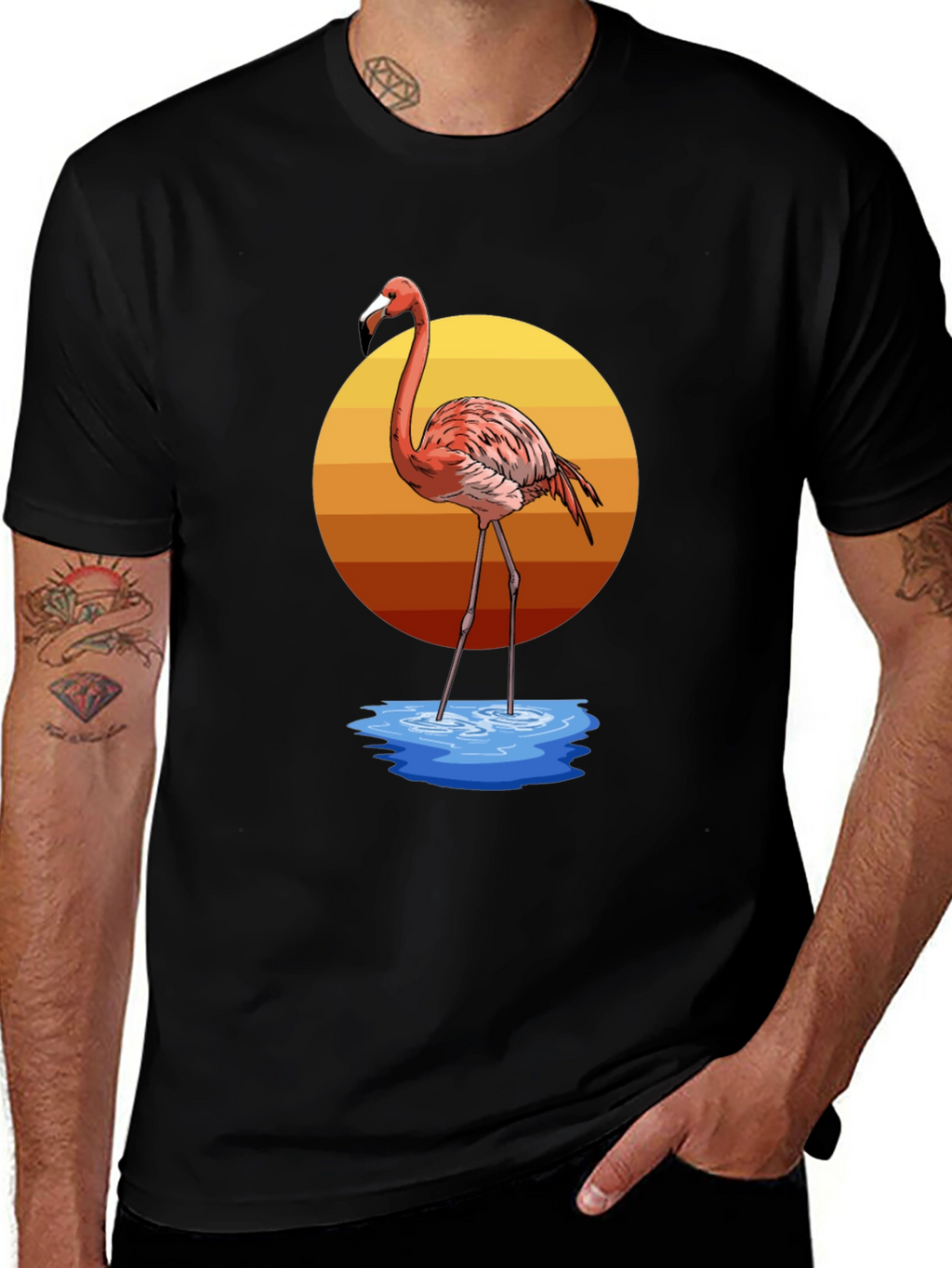 Flamingo Sunset Graphic Tee
