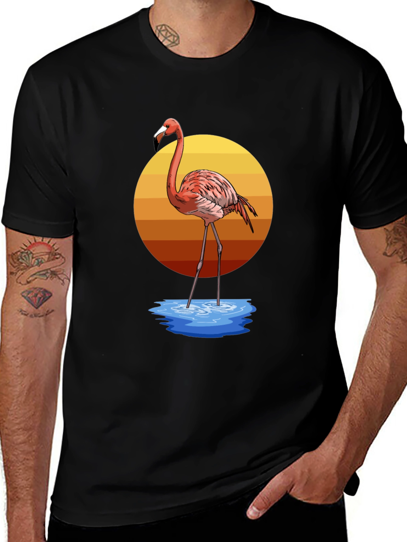 Flamingo Sunset Graphic Tee