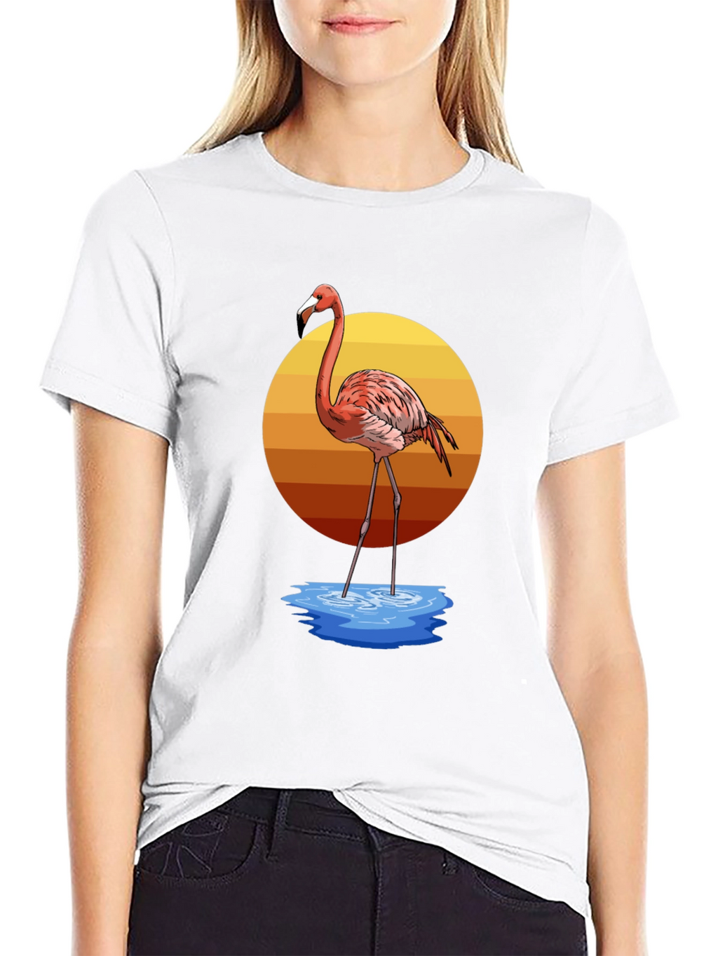 Flamingo Sunset Graphic Tee