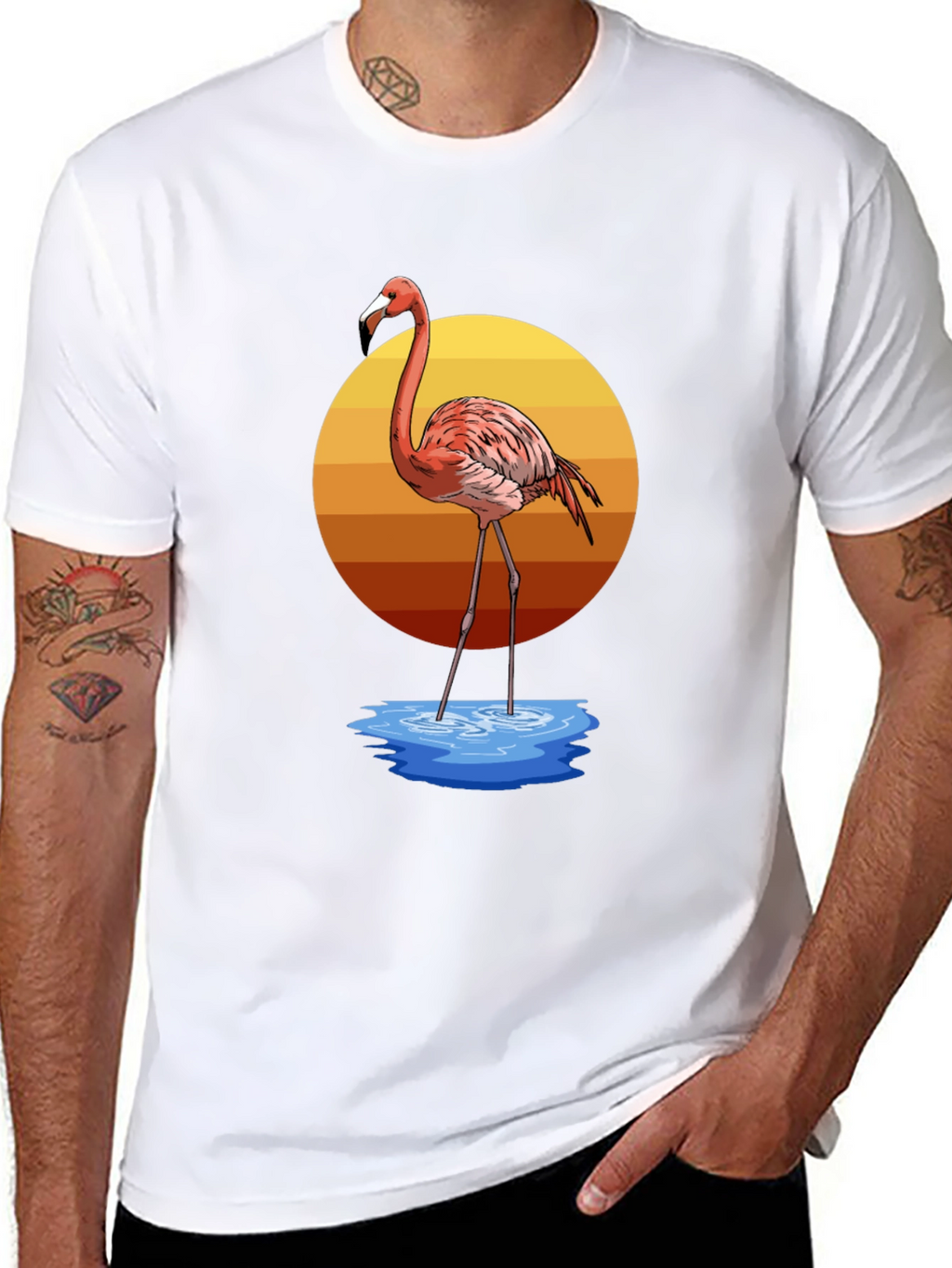 Flamingo Sunset Graphic Tee