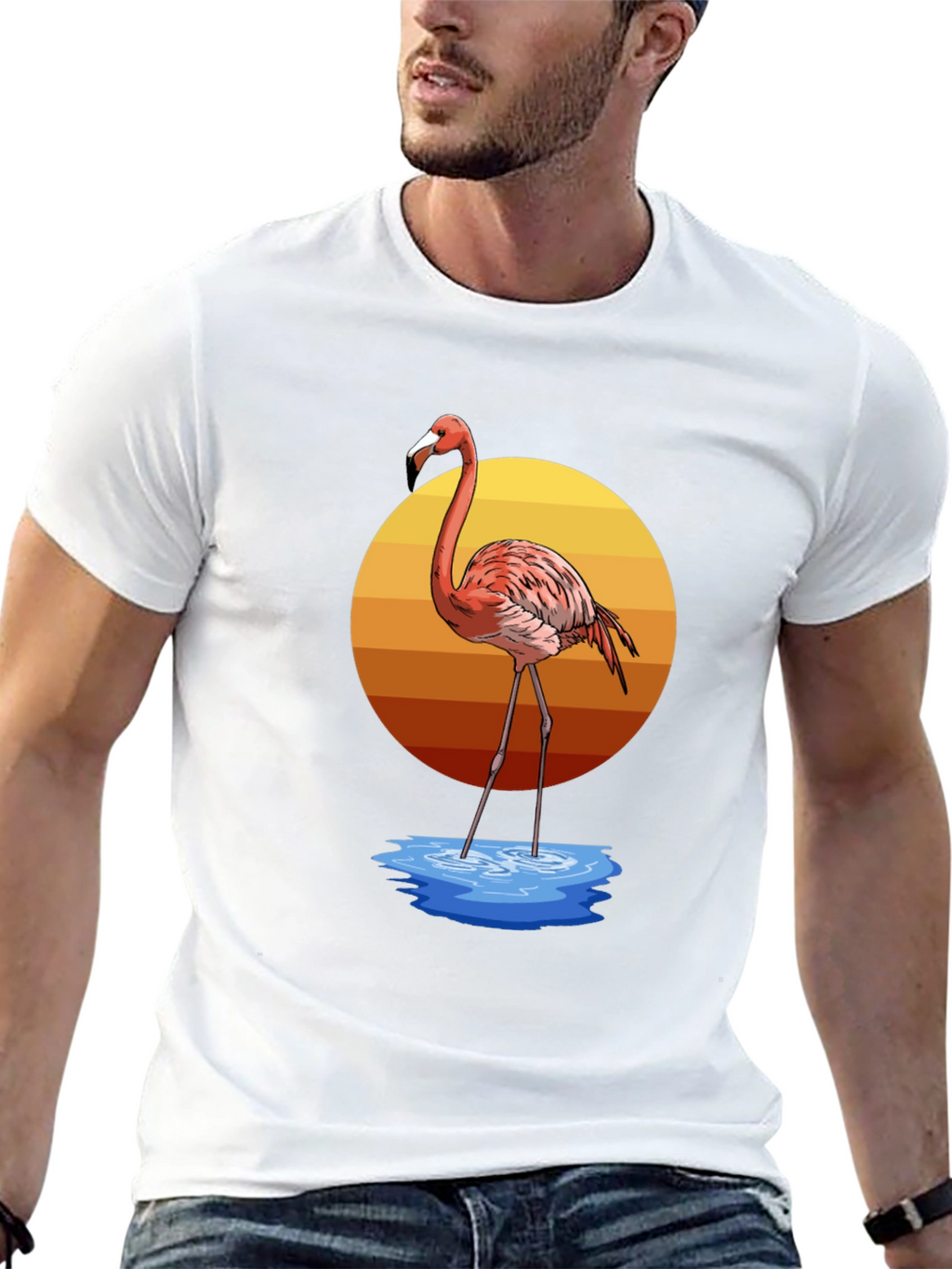 Flamingo Sunset Graphic Tee