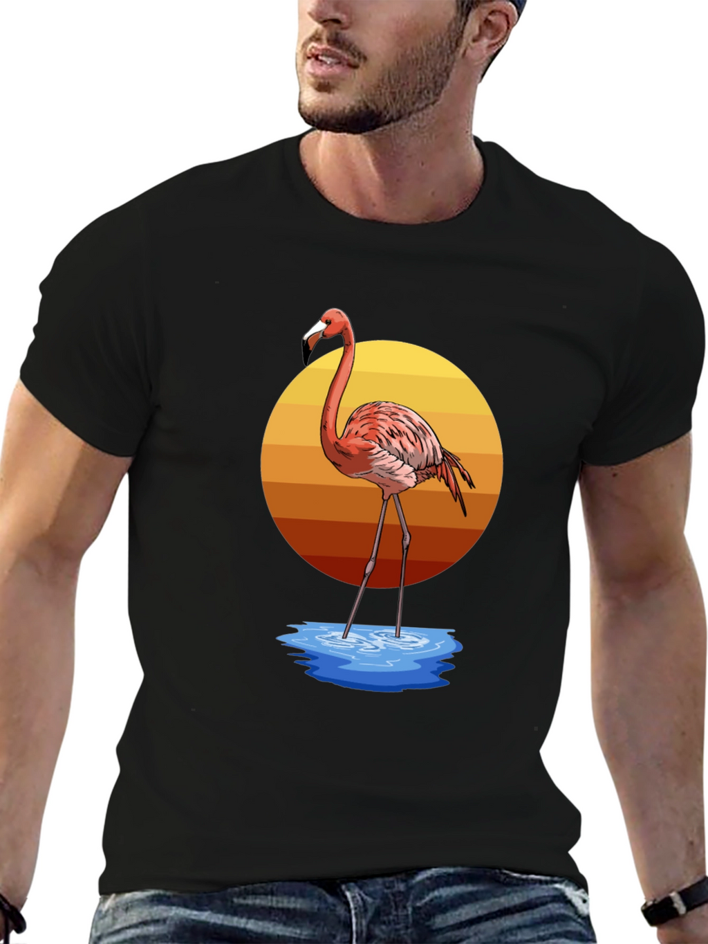 Flamingo Sunset Graphic Tee