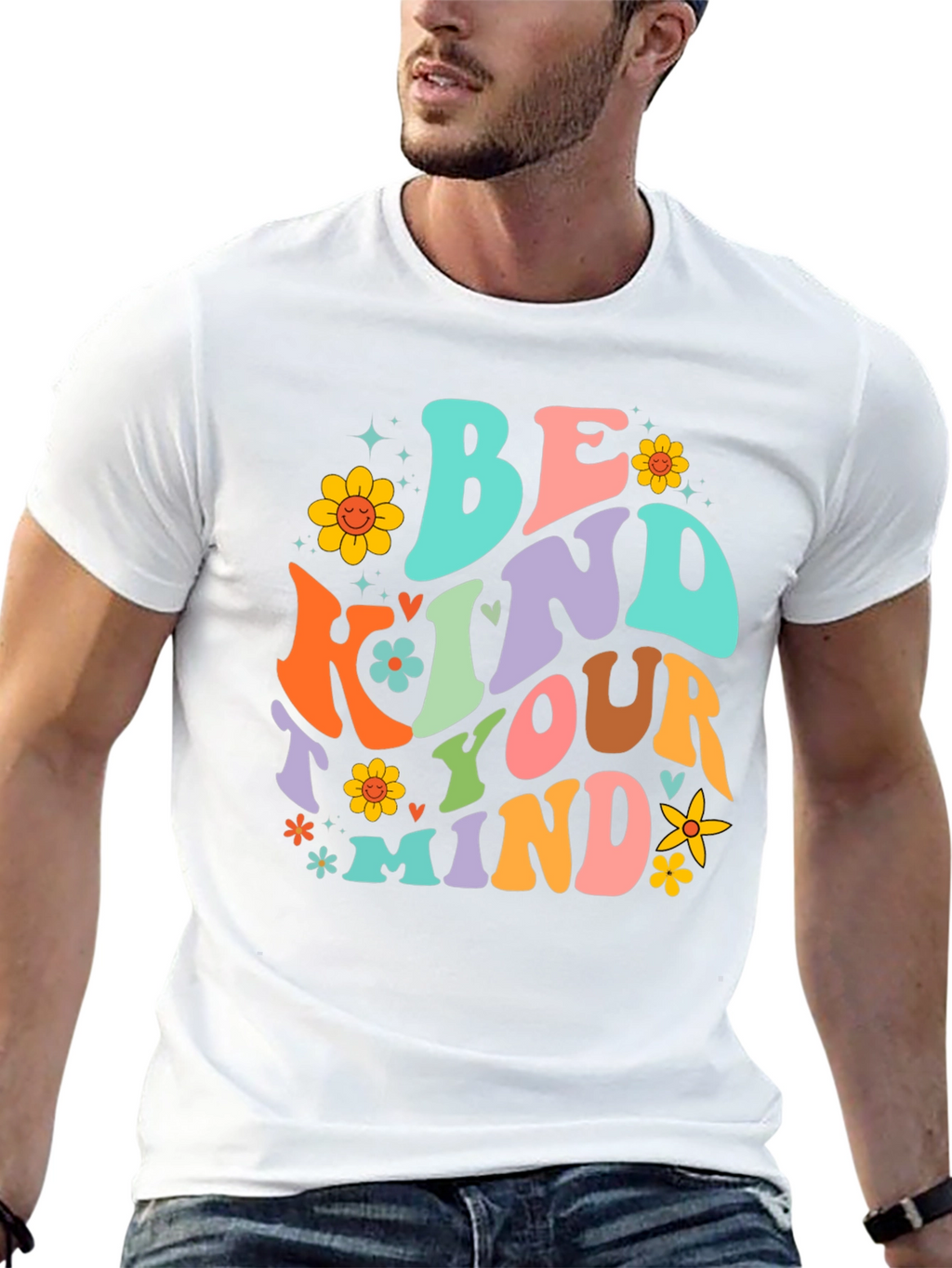 Be Kind to Your Mind Black Graphic T-Shirt