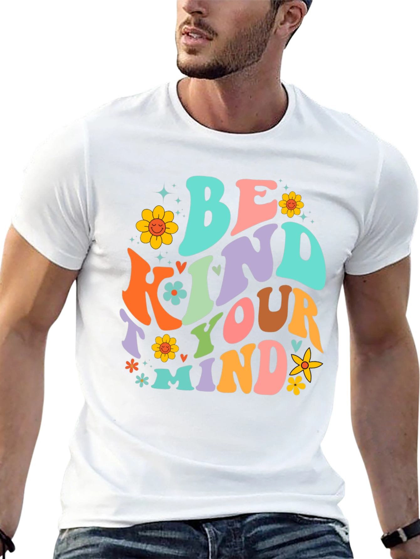 Be Kind to Your Mind Black Graphic T-Shirt