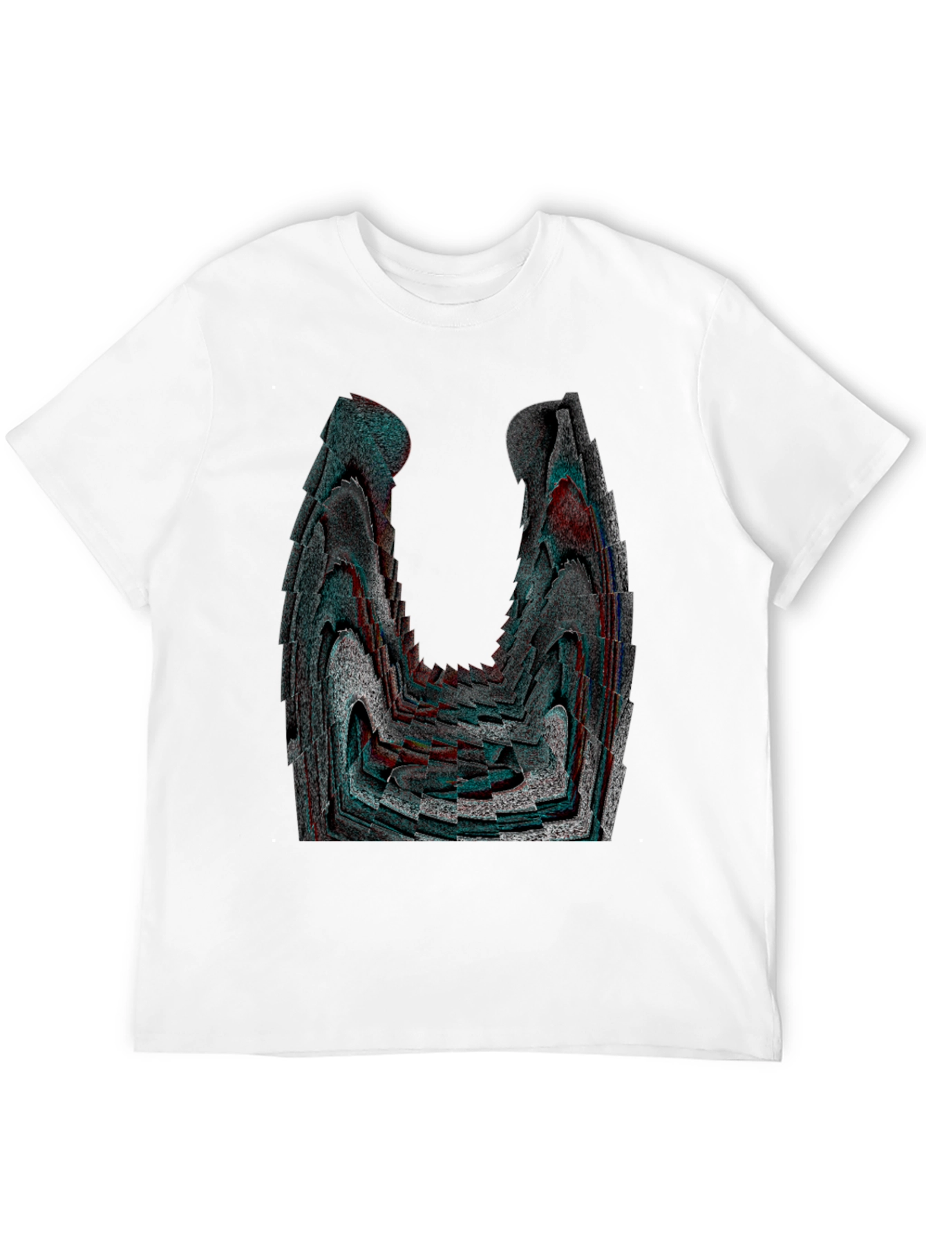 Abstract Patterned Black Graphic Tee