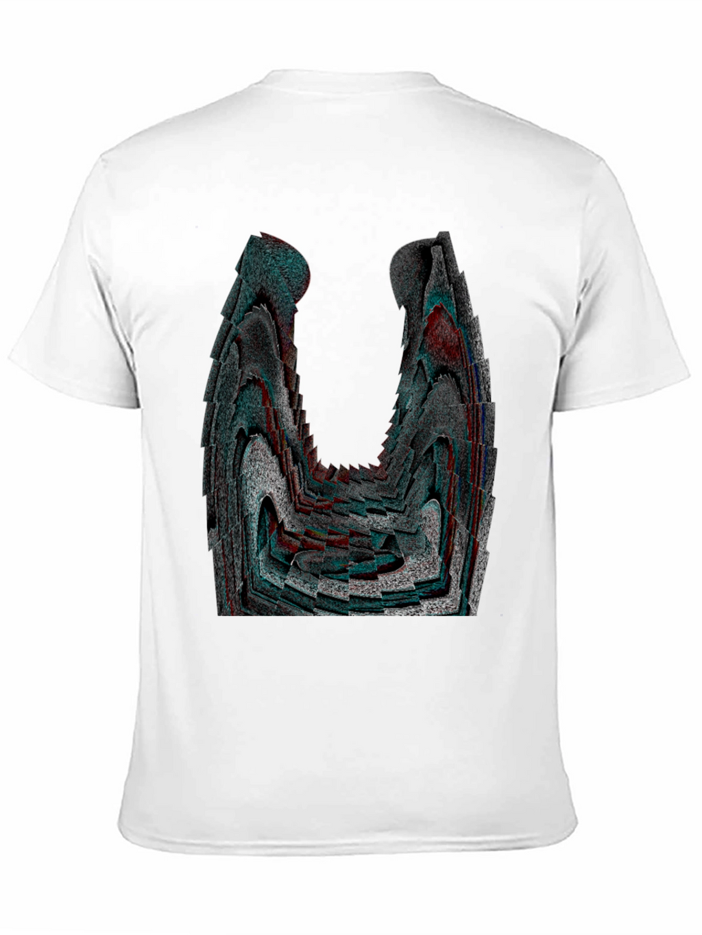 Abstract Patterned Black Graphic Tee