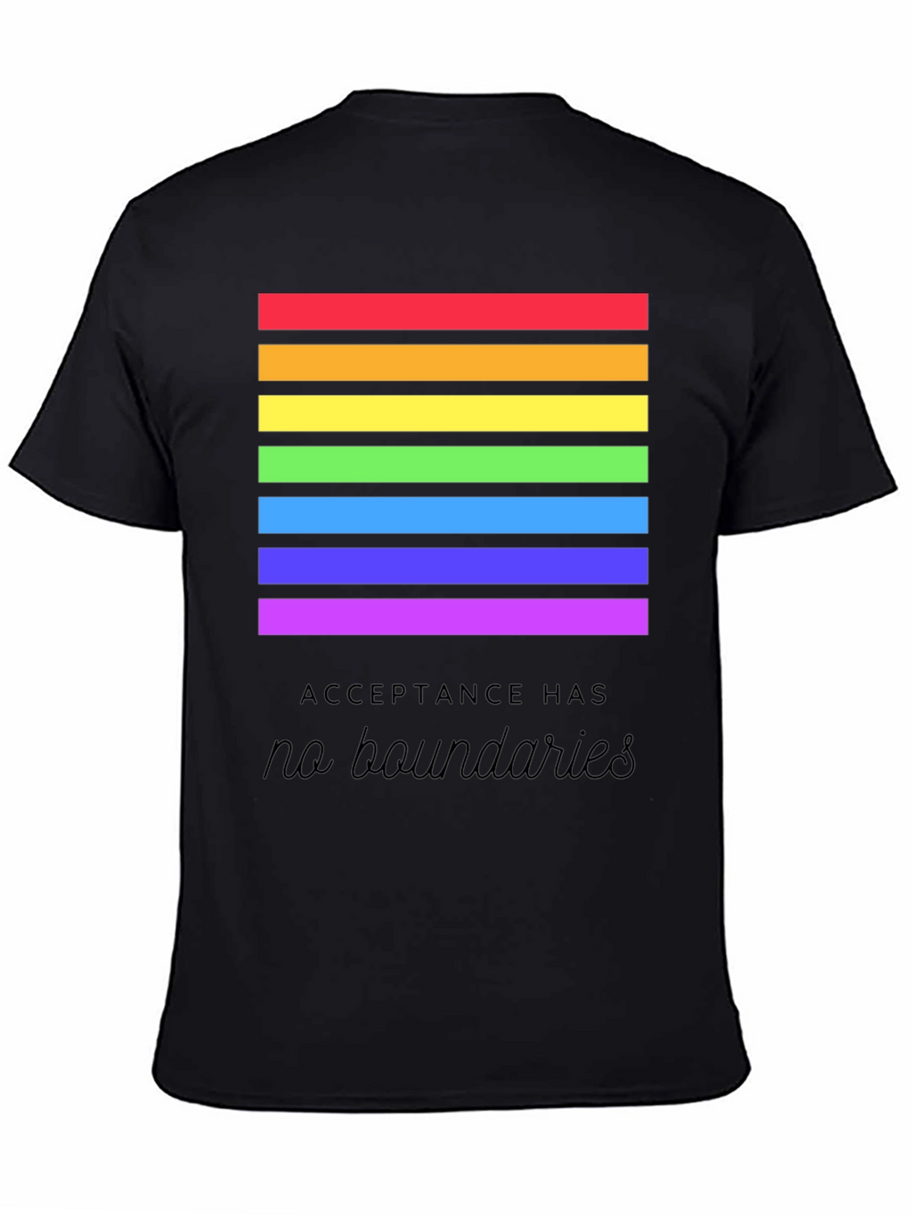 Pride Acceptance T-Shirt - No Boundaries Rainbow Tee