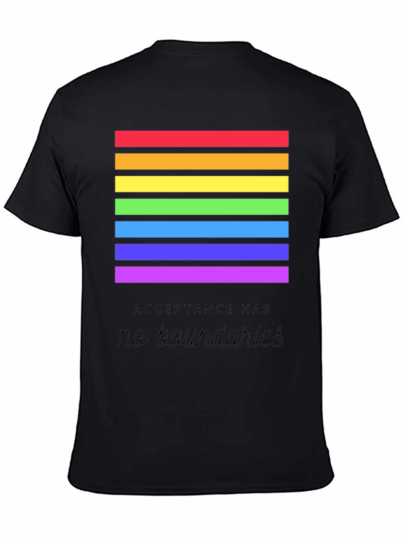 Pride Acceptance T-Shirt - No Boundaries Rainbow Tee