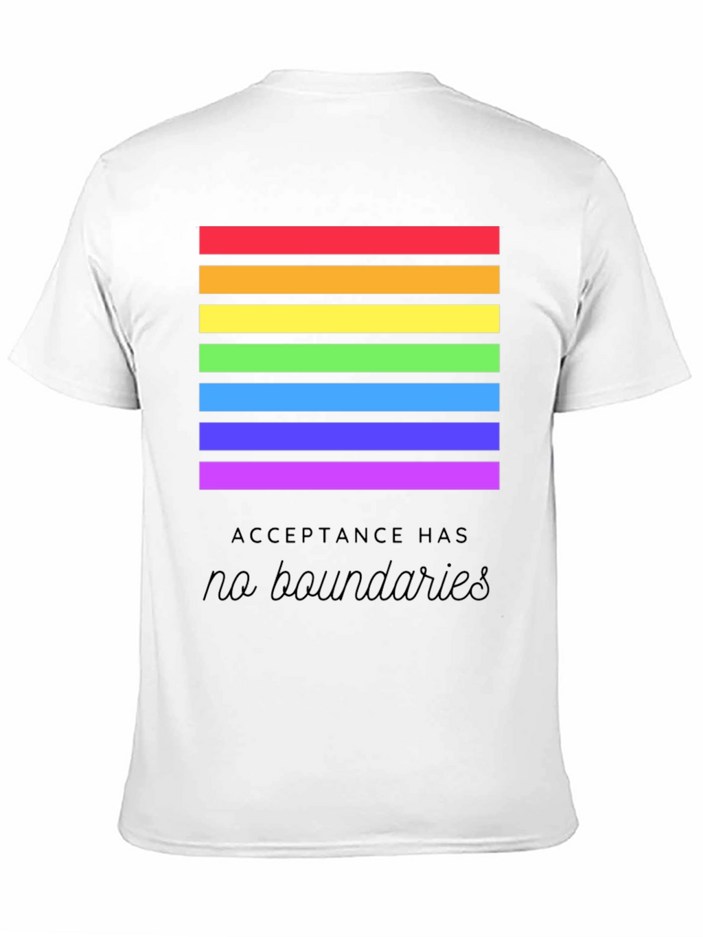 Pride Acceptance T-Shirt - No Boundaries Rainbow Tee
