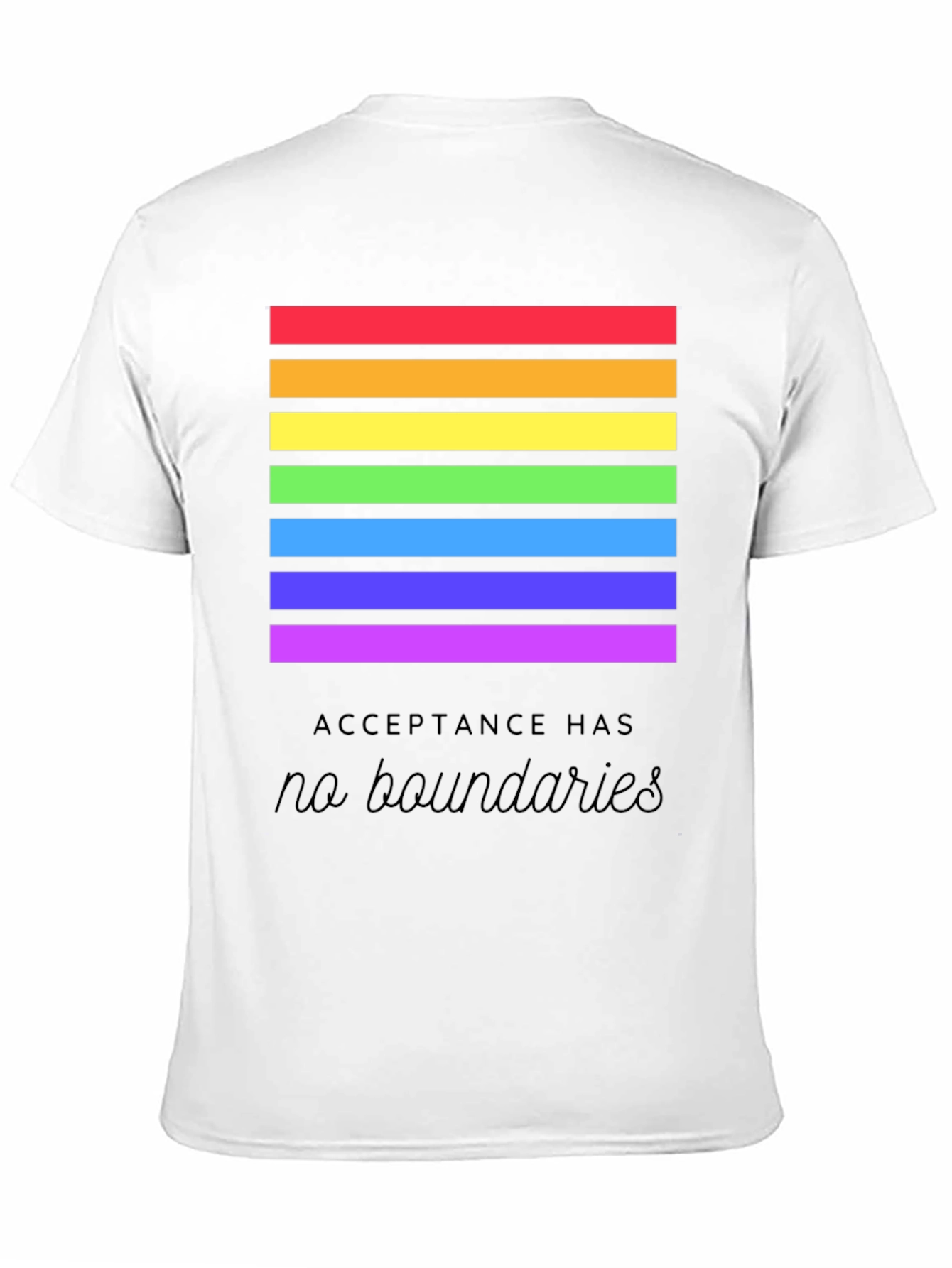 Pride Acceptance T-Shirt - No Boundaries Rainbow Tee