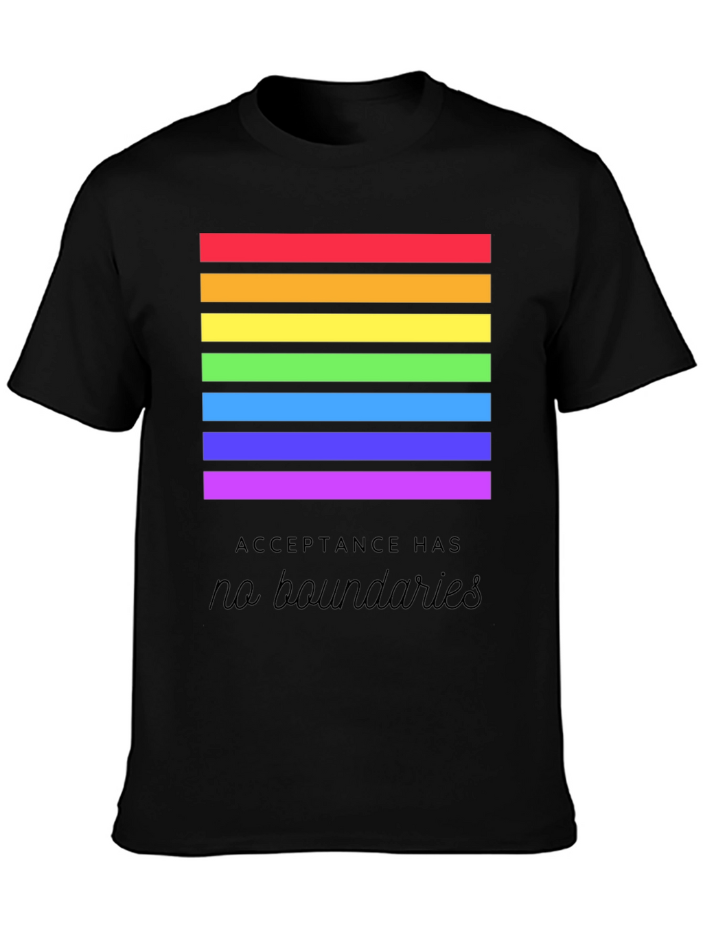Pride Acceptance T-Shirt - No Boundaries Rainbow Tee