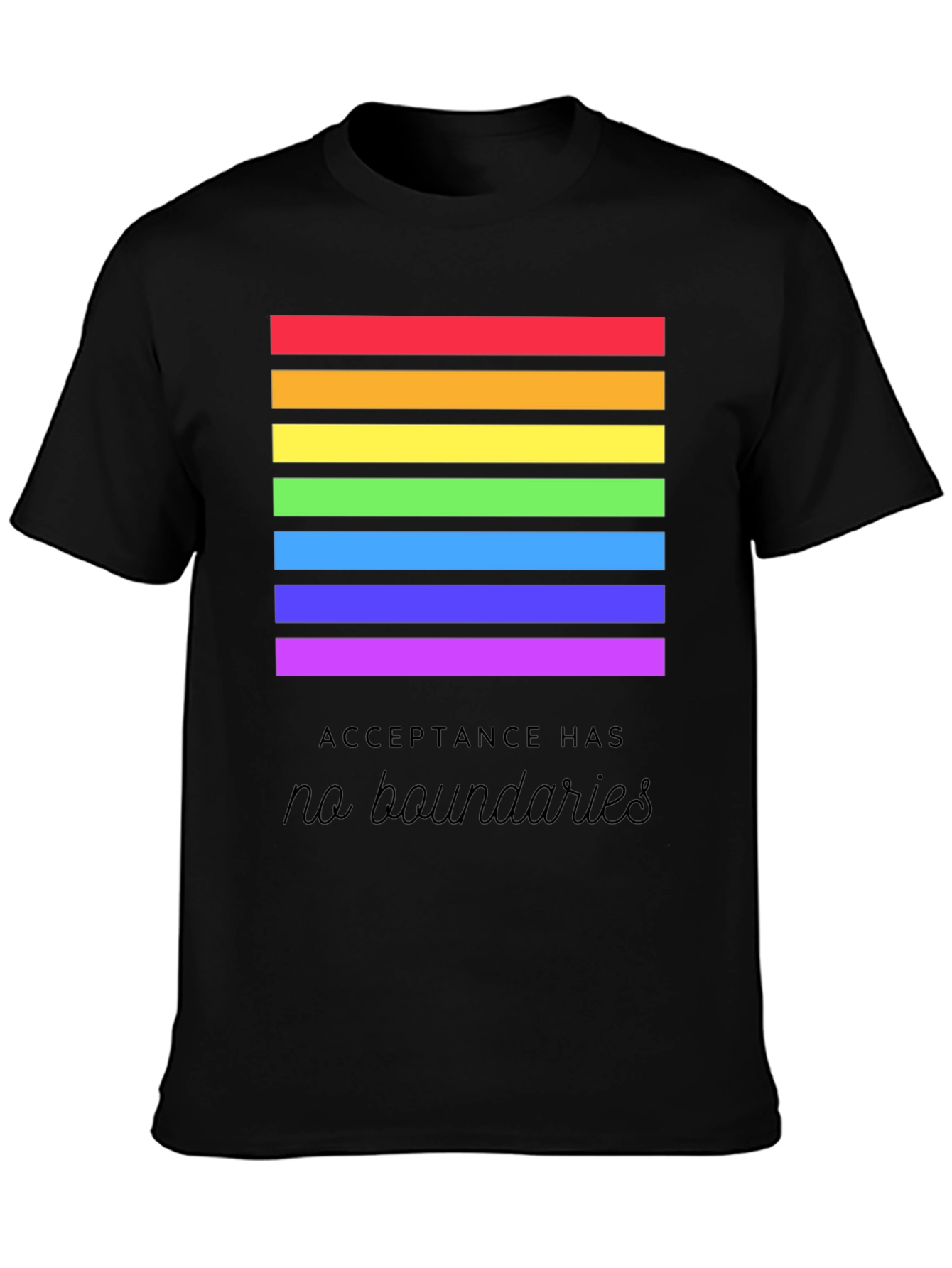 Pride Acceptance T-Shirt - No Boundaries Rainbow Tee