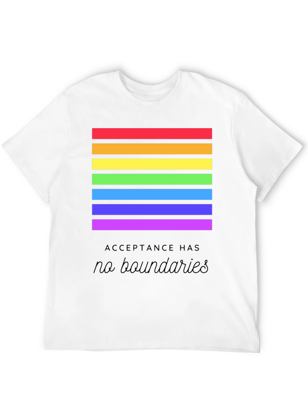 Pride Acceptance T-Shirt - No Boundaries Rainbow Tee