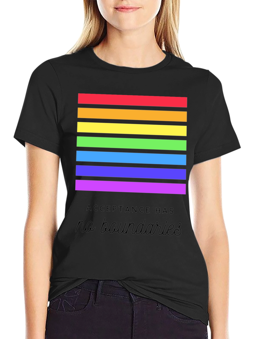 Pride Acceptance T-Shirt - No Boundaries Rainbow Tee