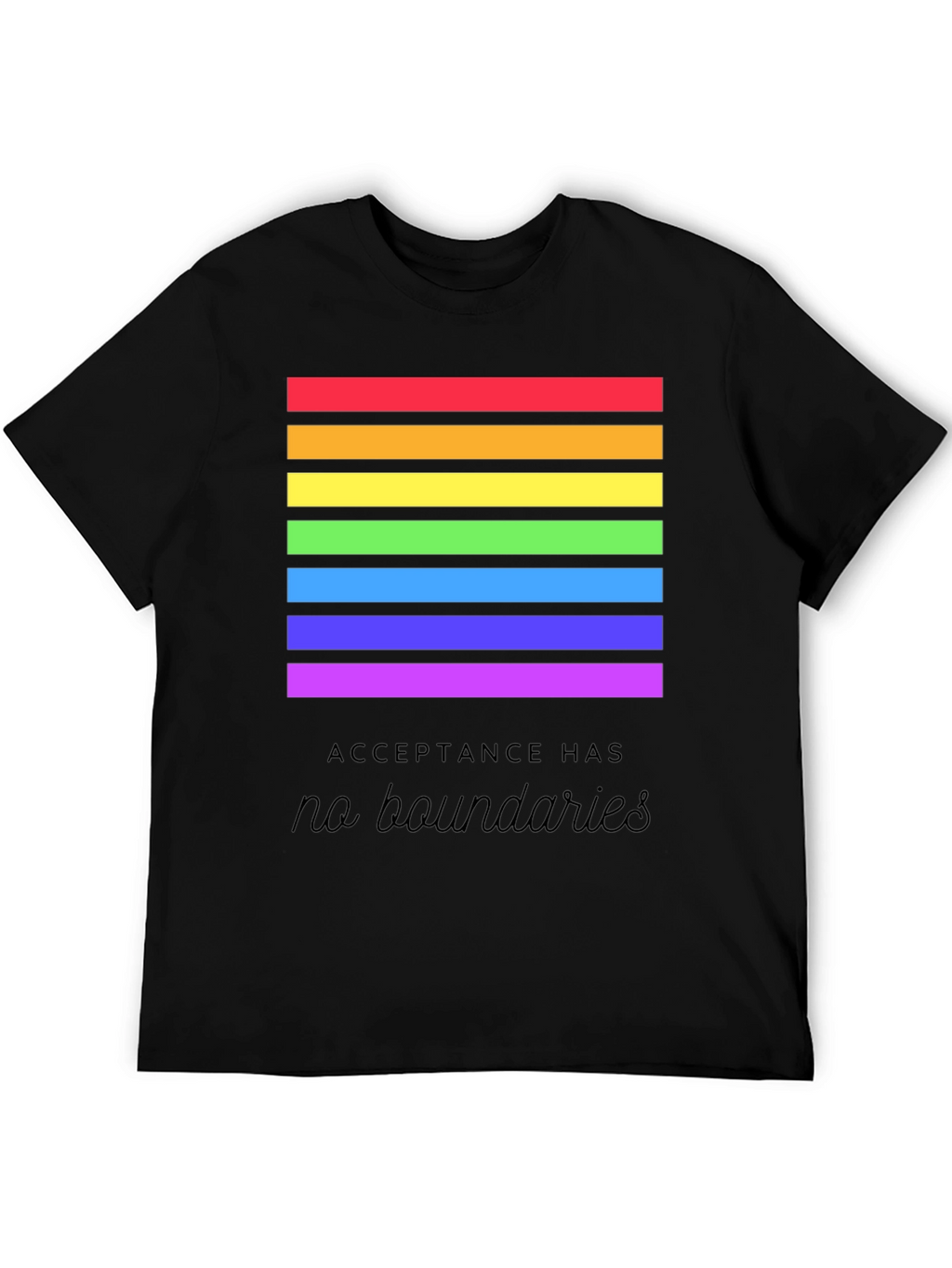 Pride Acceptance T-Shirt - No Boundaries Rainbow Tee