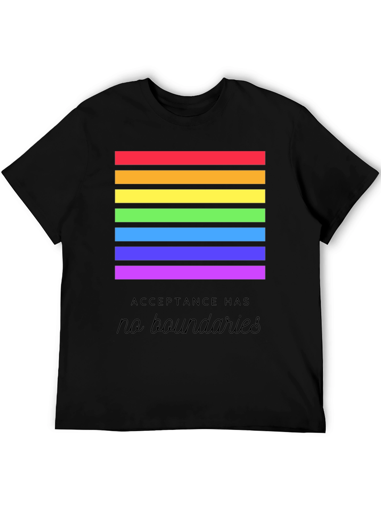 Pride Acceptance T-Shirt - No Boundaries Rainbow Tee