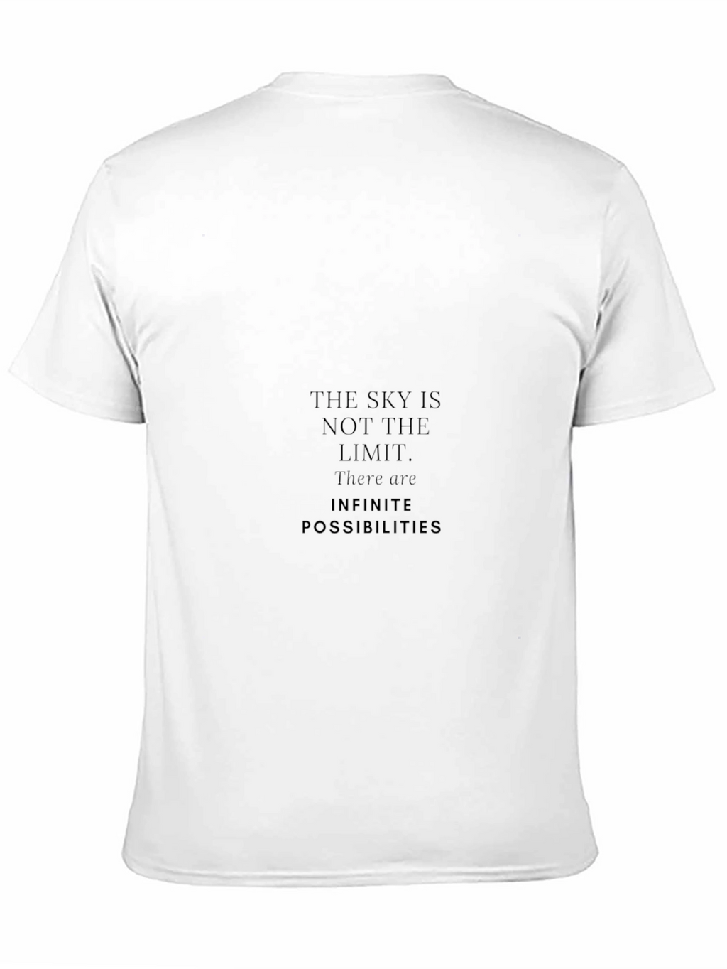 Motivational Black T-Shirt - Infinite Possibilities