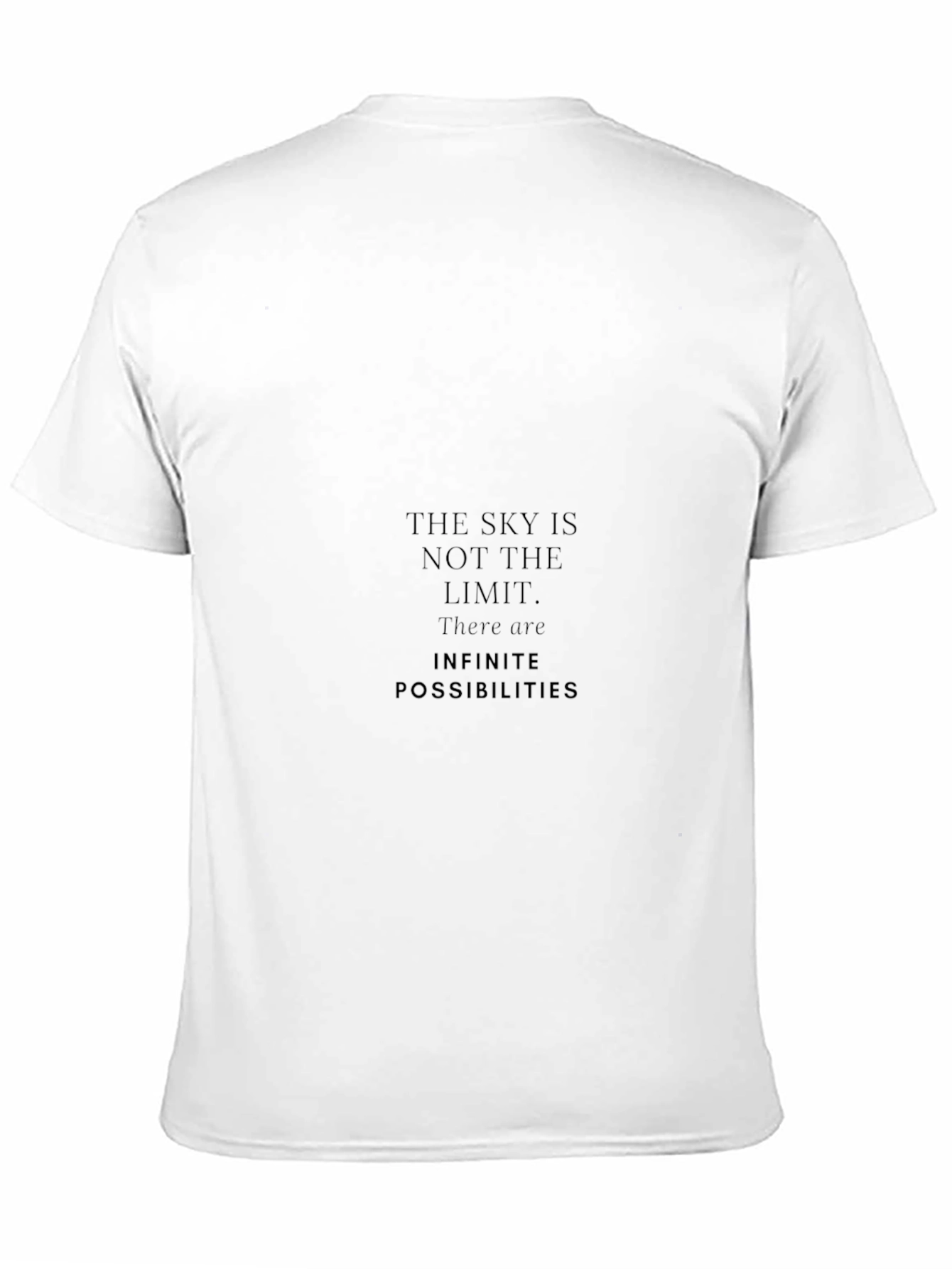 Motivational Black T-Shirt - Infinite Possibilities