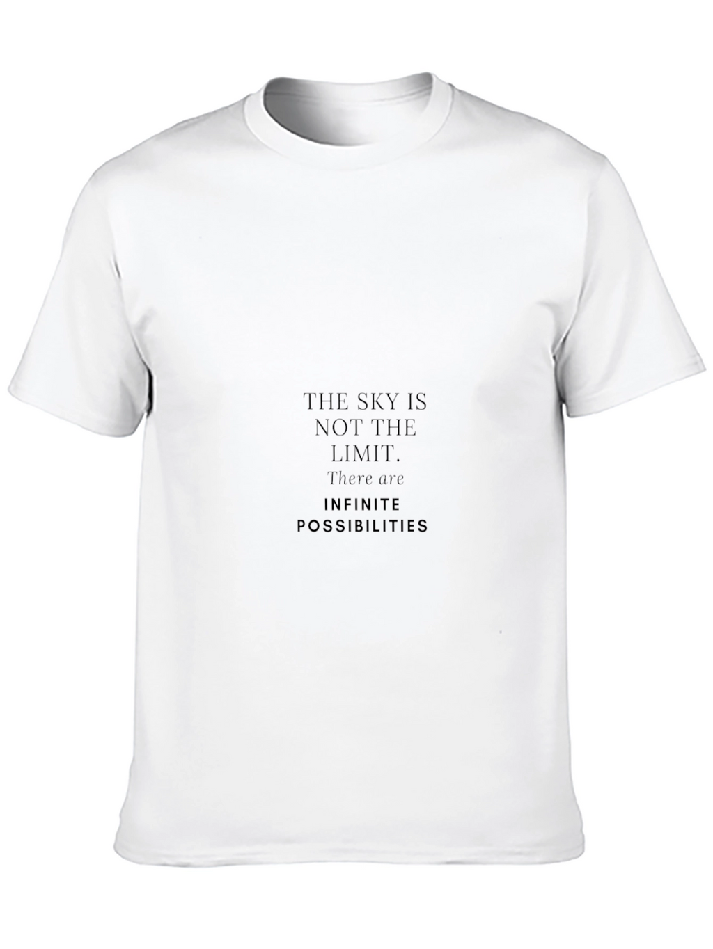 Motivational Black T-Shirt - Infinite Possibilities