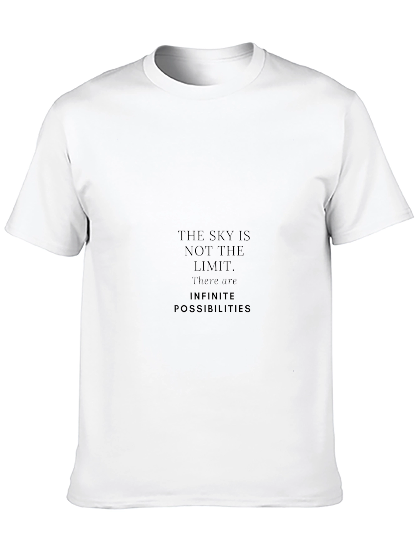 Motivational Black T-Shirt - Infinite Possibilities