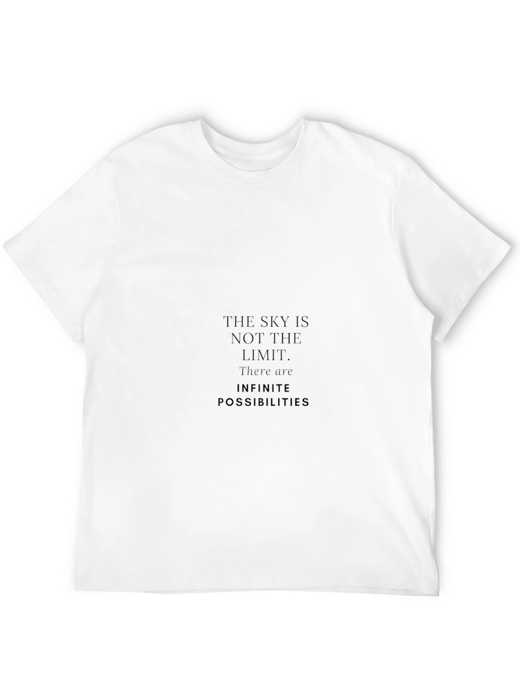 Motivational Black T-Shirt - Infinite Possibilities